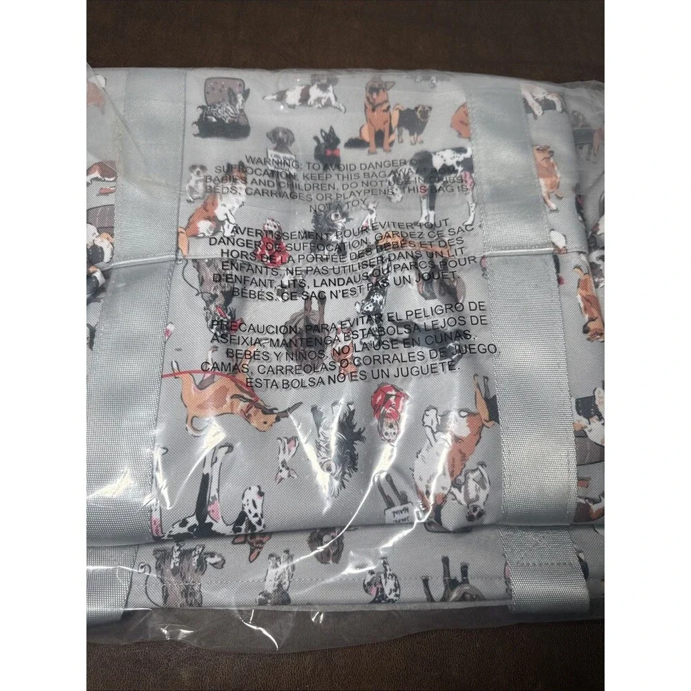 NWT Sealed Vera Bradley Lighten Up Oversized Car Tote Dog Show Bag Gray 22